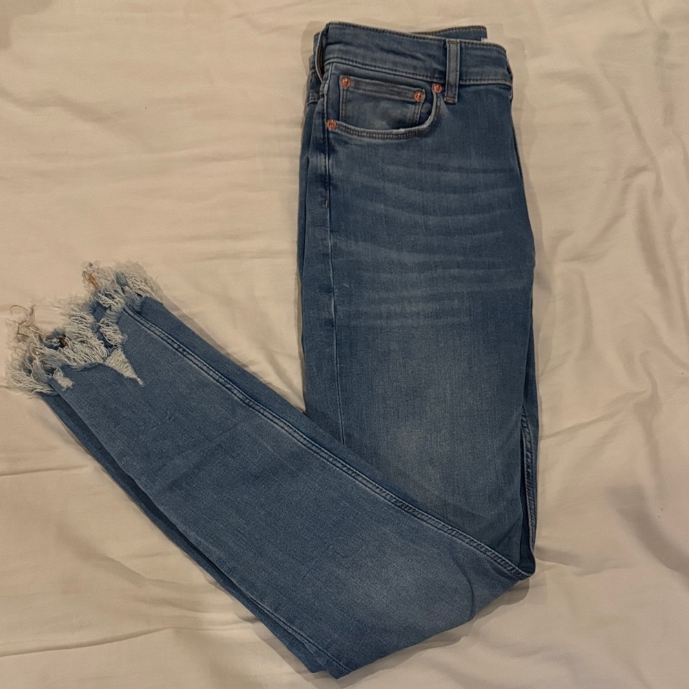 Zara Raw Hem Skinny Jeans